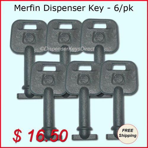 Merfin Dispenser Key for Paper Towel, Toilet Tissue Dispensers - (6/pk.)