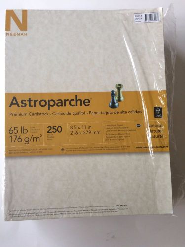 Neenah 26428 Astroparche Card Stock, 65 lbs., 8-1/2 x 11, Natural, 250 Sheets