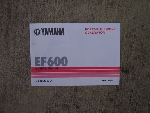 1983 Yamaha Portable Engine Generator EF600 Owner Manual MORE MANUALS IN STORE S