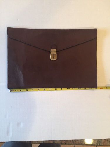 Vintage Italian leather file folder,Brown,old, Nice Patina