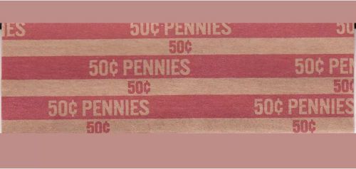 15 new flat paper coin wrappers USA pennies Coin-tainer
