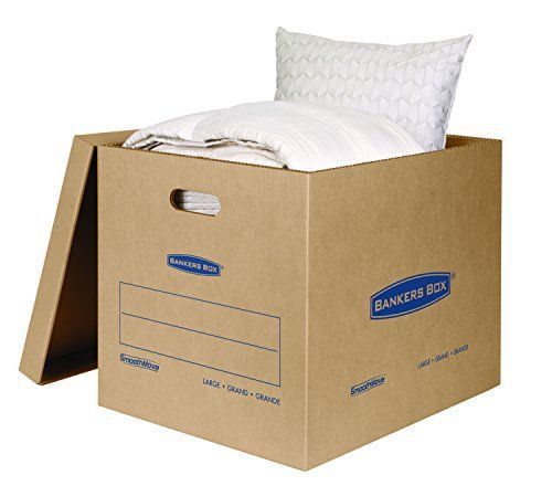 Bankers Box SmoothMove Classic Moving Boxes, Large, 21x17x17 Inches, Pack of 5