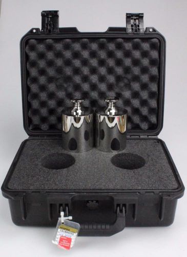 Hospira wx-2997/2998 5kg class 3 analytical weights with pelican storm case for sale