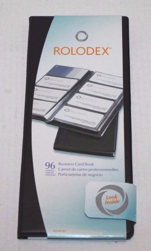 NEW Black ROLODEX Business Card Book Includes 12 pages &amp; holds 96 cards 67467
