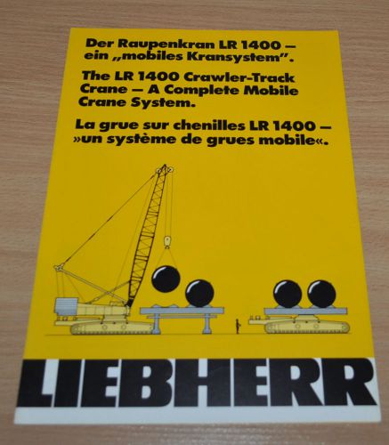 Liebherr LR 1400 Crawler Crane Technical Data Brochure Prospekt
