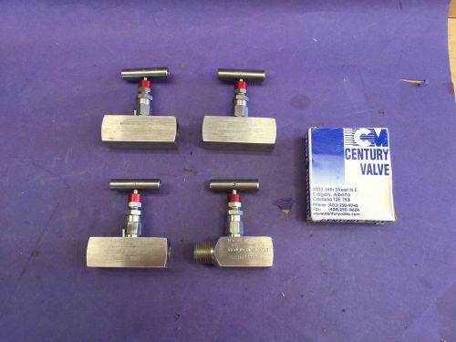 4 Century Valves Stainless Steel CM2-1-F44 and CM2-1-M44. 1/2 x 1/2.