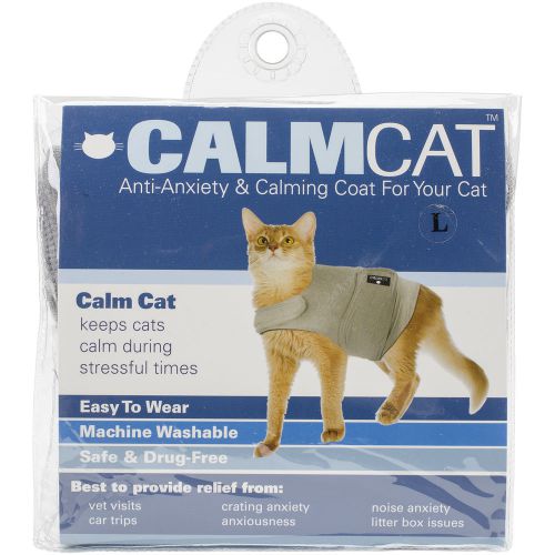 &#034;Calming Cat Coat - Grey-Large 17&#034;&#034;-24&#034;&#034;&#034;