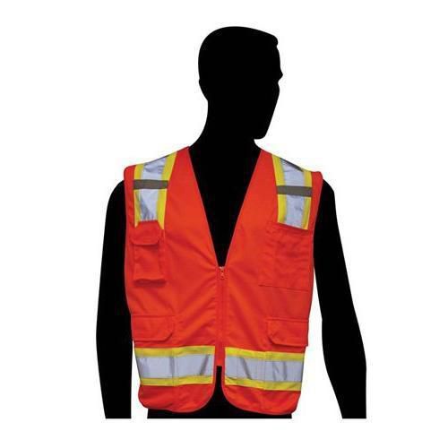 Liberty hivizgard polyester mesh fabric class 2 surveyor vest with 2&#034; wide new for sale