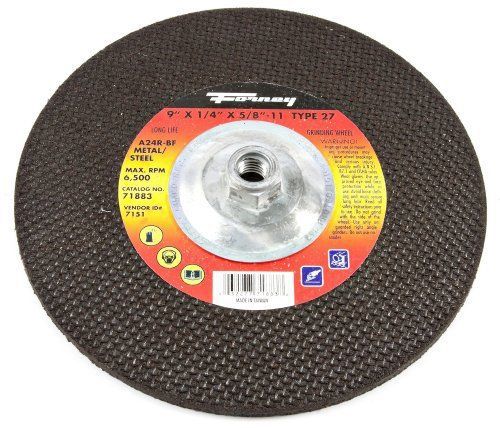 Forney 71883 grinding wheel with 5/8-inch-11 threaded arbor, metal type 27, for sale
