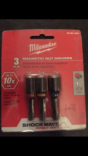 Magnetic nut drivers milwaukee 3pc for sale