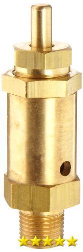 Kingston 125ss series brass safety valve, 10 psi set pressure, 1/8&#034; npt mal, new for sale