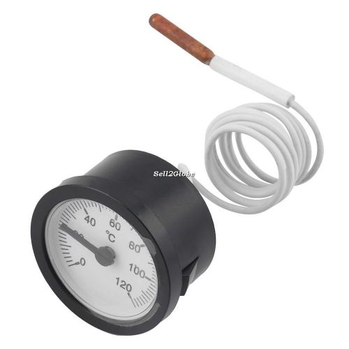 Dial Thermometer Capillary Temperature Gauge 0-120C for Water &amp; Oil NEW G8