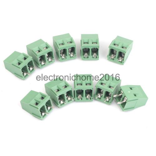10pcs Green 5mm 2 Pin Plug Terminal Block Connector Panel for KF128-2P