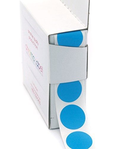 Chromalabel.com 3/4&#034; removable light blue, color-code dot labels | clean-remove for sale