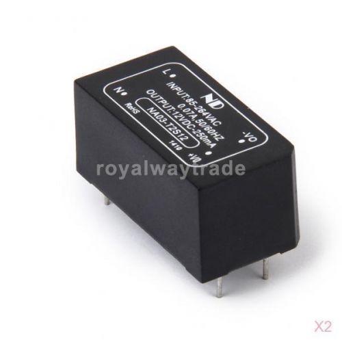 2x isolated power module ac/dc-dc input ac85-264v/dc100-370v output dc12v for sale