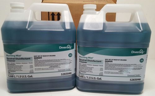 New Diversey MORNING MIST 33 Neutral Disinfectant Cleaner 2 x 1.5 GAL  5283046