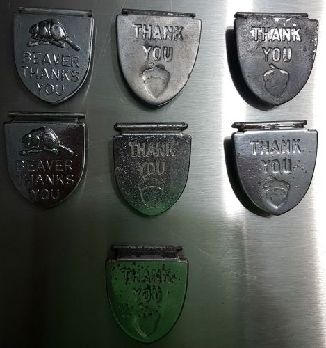 Lot Of 7 Doors For Beaver Vending Machine VINTAGE STYLE &#034;Beaver Thanks You&#034; Says