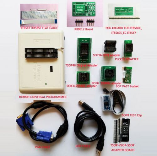 RT809H EMMC-Nand FLASH  Programmer16 ORIGINAL ADAPTERS WITH CABELS EMMC-Nand