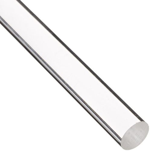 Acrylic round rod uv-resistant transparent clear meets ul 94hb 1/4&#034; diameter ... for sale