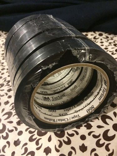 10 rolls 3m tartan 860 - 3/8&#034; x 60 yard black polypropylene strapping tape for sale