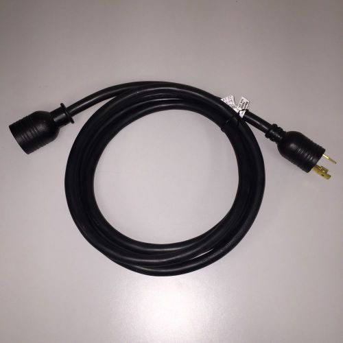 30a 250v 10 foot nema l6-30p to l6-30r twist lock power cord 10/3 sjtw for sale