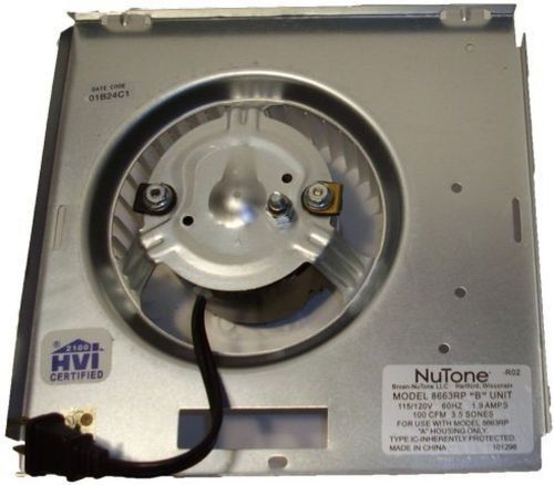 Nutone Motor (8663RP) Assembly # 97017705 1550 RPM; 1.2 amps 115 volts