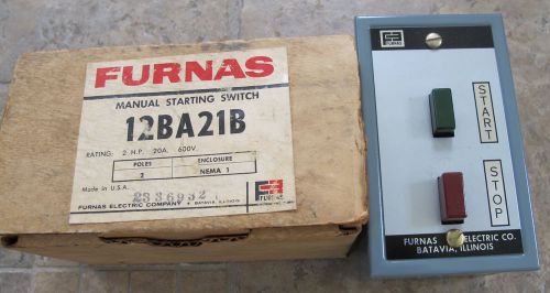 Furnas 12BA Manual Starting Switch Pushbutton NIB