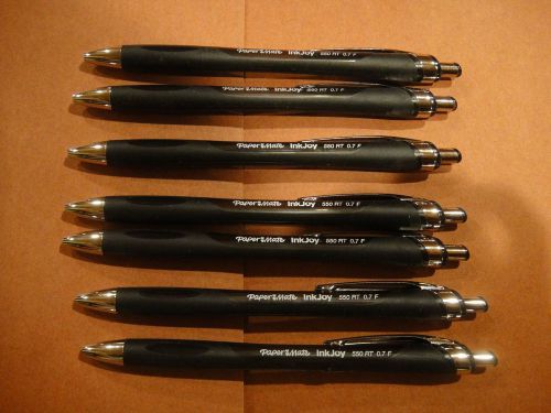 7-Paper Mate InkJoy 550 RT Retractable FINE Point 0.7mm Ink Pen Black Ink new