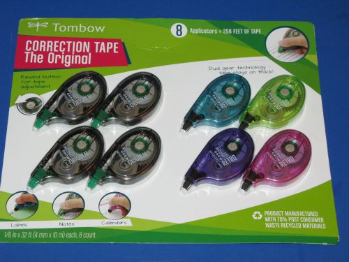 Pack of 8 TOMBOW Correction Tape Applicators 256 Feet Total Office School New