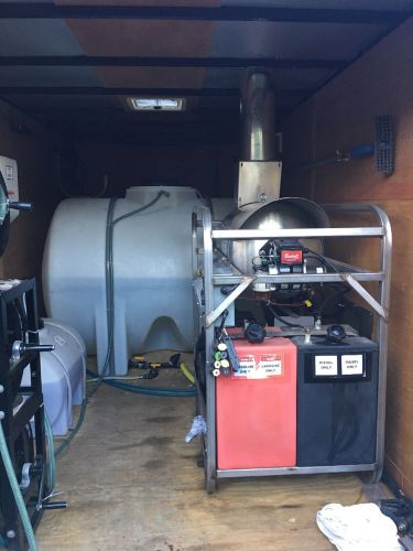 Pressure washing trailer with commercial hot water system for sale