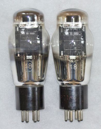 48 TYPE MATCHED PAIR TUBES RCA MARCONI RADIOTRON GREAT AMERICAN TUBE HISTORY