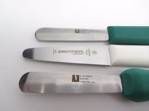 3 Dexter Russell R Murphy Wide Large Small Clam Knife Shucker  Seafood Tools