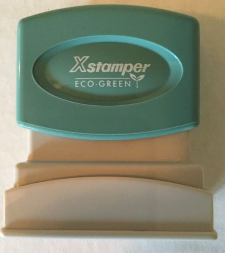 Xstamper 1221 Title Message Stamp, PAID, Pre-Inked/Re-Inkable, Blue