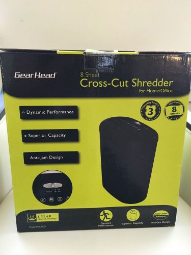 Gear head 8 Sheet Cross Cut Shredder For home/Office