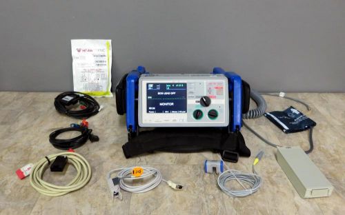Zoll e series 12 lead ecg spo2 nibp etco2 pacing analyze als roll cage pack for sale