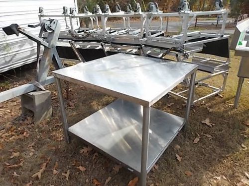 USED 36&#034; x 36&#034; STAINLESS STEEL WORK TABLE PREP TABLE