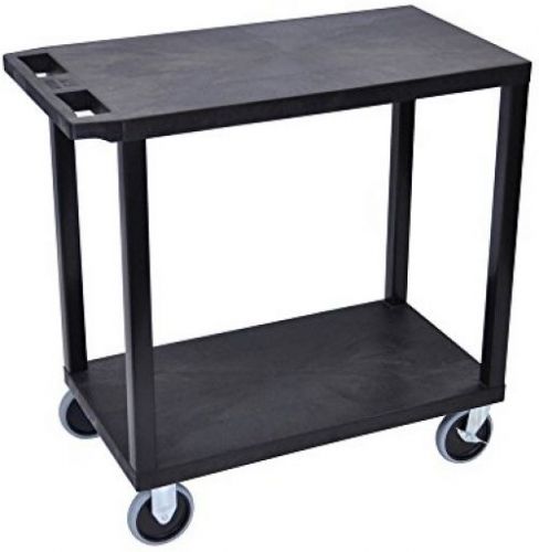 Offex 18 x 32 inches cart with 2 flat shelves, black (of-ec22hd-b) for sale