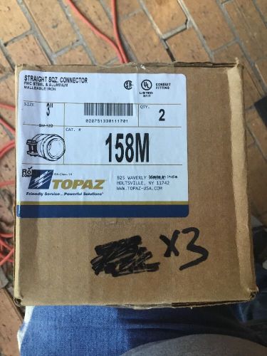 Topaz connector LOT OF 2 158M Straight SQZ. Connector  Qty 2