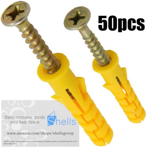 Shells 50Pack Self Drilling Drywall Anchor Kit with Screws