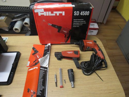 Hilti sd 4500 6.5 amp drywall screwdriver w/ smd 57 &amp; collated screws for sale