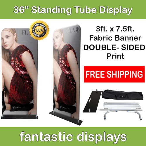 36&#034; standing tube ez display tension fabric double sided banner print for booth for sale
