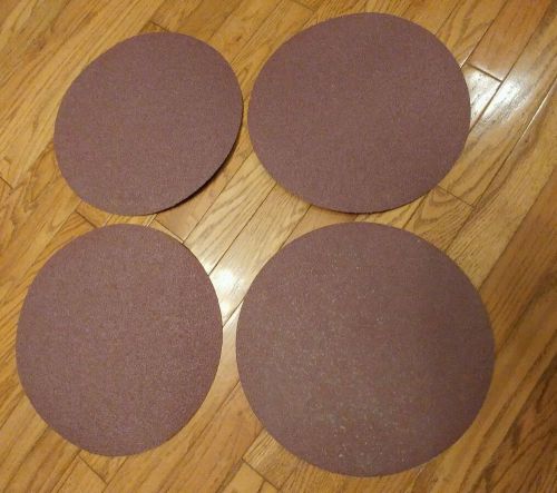 Norton 12&#034; 36 grit adhesive back sanding discs 4pcs for sale