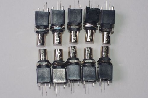 MOLEX BNC 10x, Vertical Mount, 50ohm, with washer and nut PN: 0731712860
