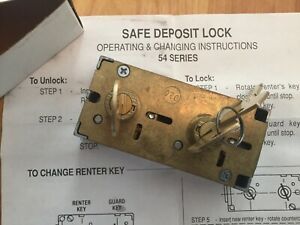 Ilco Unican Safe Deposit Box Lock 54 Series, changeable. with keys. 540000 model