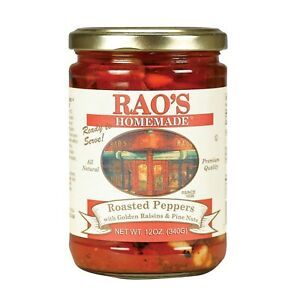 Rao&#039;s Homemade Roasted Peppers with Golden Raisins &amp; Pine Nuts, 12 Ounce Jar