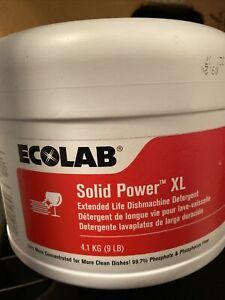 (1) ECOLAB SUPER POWER XL HOBART DISH MACHINE 9 Lb SOAP NEW 6100185 Detergent