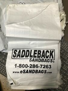 Flood Sandbags Qty49  pc&#039;s. White 14&#034; x 26&#034;  Sand Bags Poly - Hurricane Prep