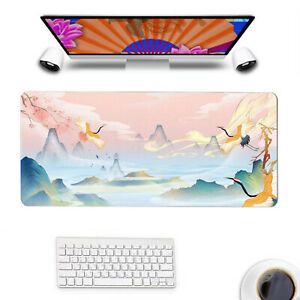 Classical Retro Chinese Style 90x40cm Large Mouse Pad Keyboard Mat E