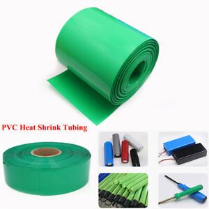Green PVC Heat Shrink Tubing RC Battery/Cable/Wire Wraps Sleeve Width 12mm-333mm