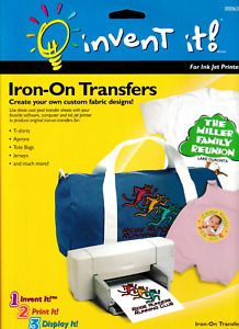 Invent It! Iron on transfers for Clothing and Fabric - 10 Iron On Transfers Open